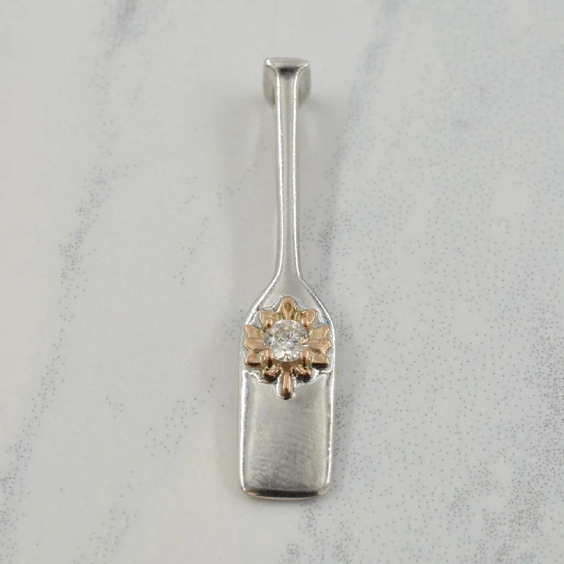 Sterling Silver & Yellow Gold Diamond Pendant | 0.09ct |