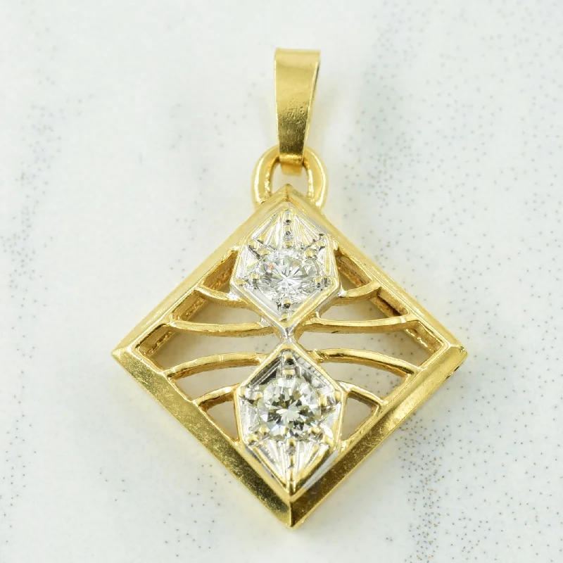 Two Stone Diamond Pendant | 0.10ctw |