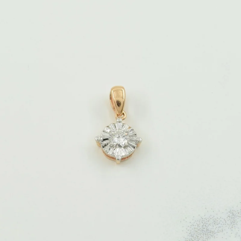 Two Tone Gold Diamond Pendant | 0.07ct |