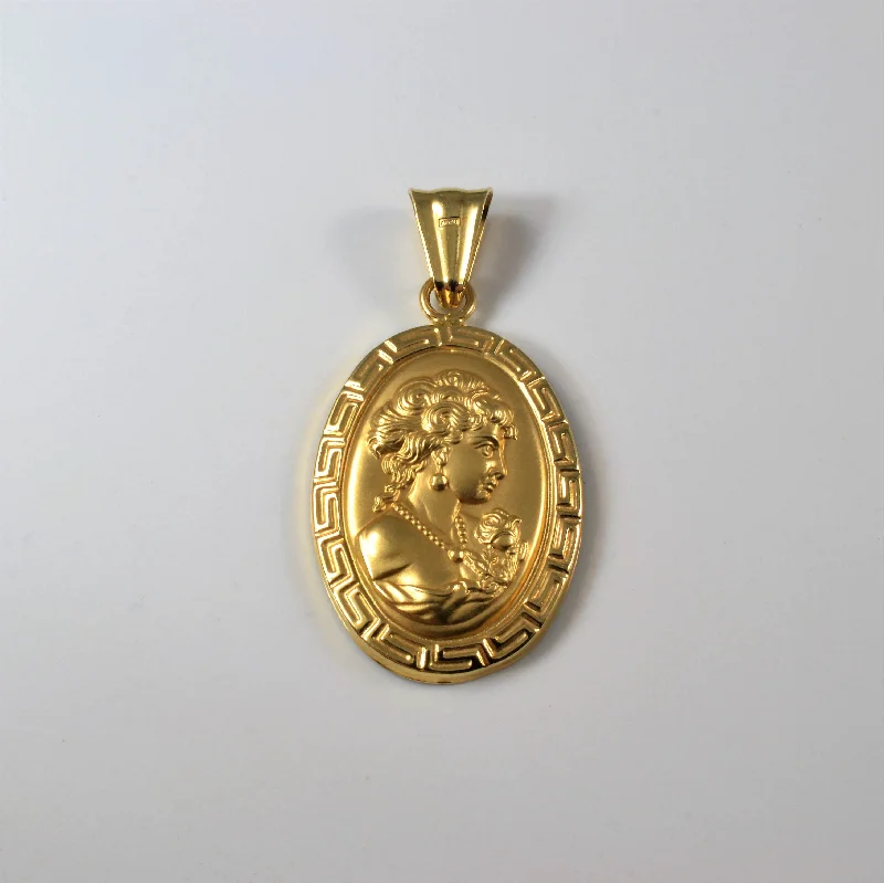 Golden Cameo Pendant