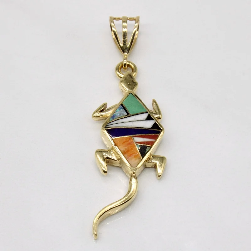 'Yazzie Navajo' Multi Stone Inlay Pendant | 2.00ctw |